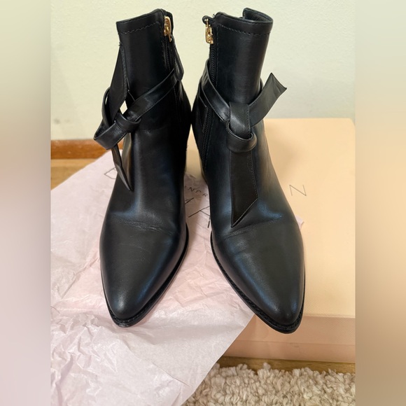 Alexandre Birman Black Ankle Boots with Wrap-Around Strap - Picture 4 of 11